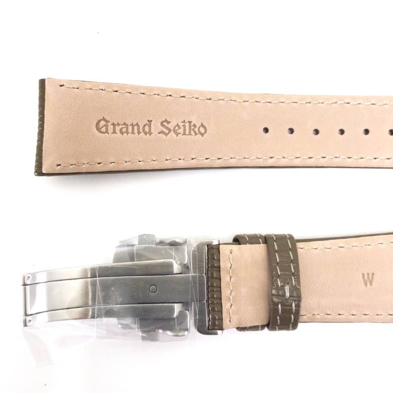 【美品】Grand Seiko グランドセイコー／購入者特典 レザー 替えベルト／レザー 革／カーキ