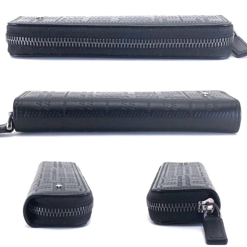 【美品】MONTBLANC モンブラン／ペンケース ペンポーチ／レザー／ブラック