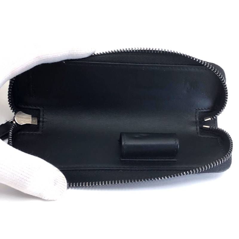 【美品】MONTBLANC モンブラン／ペンケース ペンポーチ／レザー／ブラック