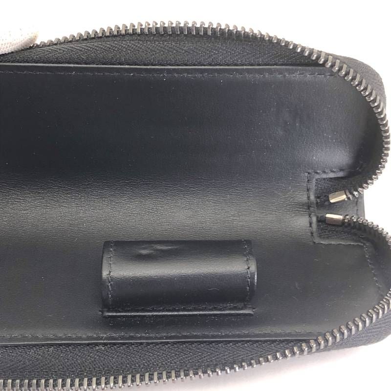 【美品】MONTBLANC モンブラン／ペンケース ペンポーチ／レザー／ブラック