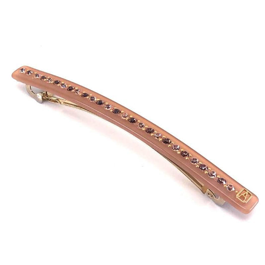 【美品】ALEXANDRE DE PARIS アレクサンドルドゥパリ／バレッタ Barrette TIMELESS Classique AA10-1787-54／アセテート／ピンク