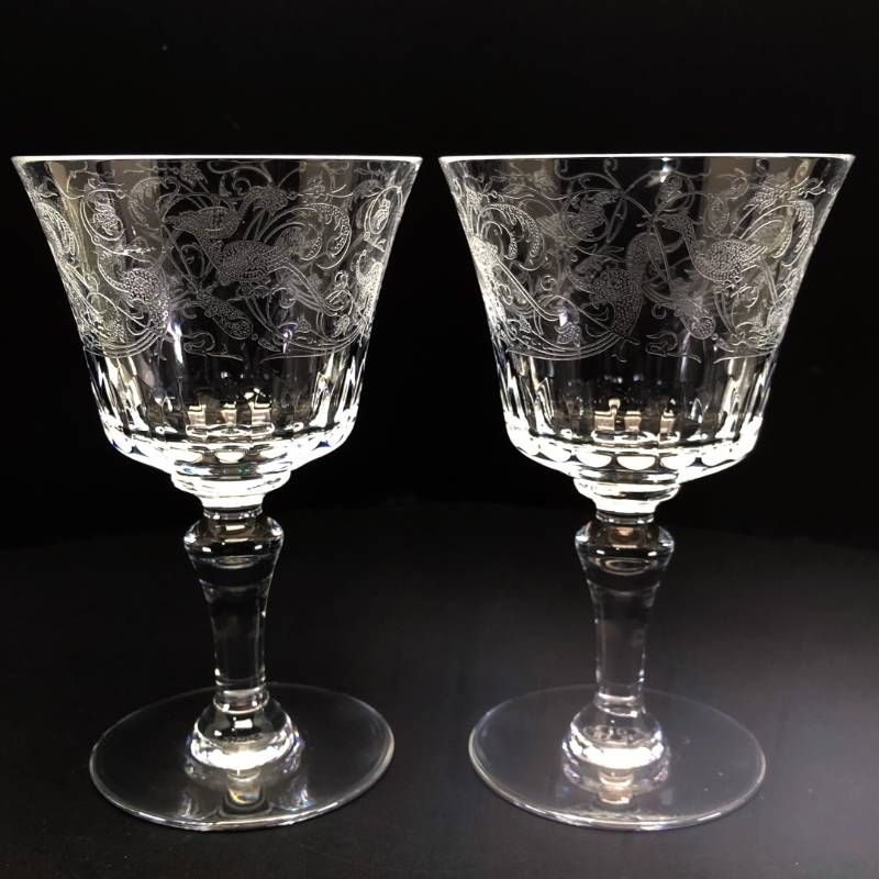 Baccarat バカラ／パルメ ペア ワイングラス／クリスタルグラス／クリア／BC663