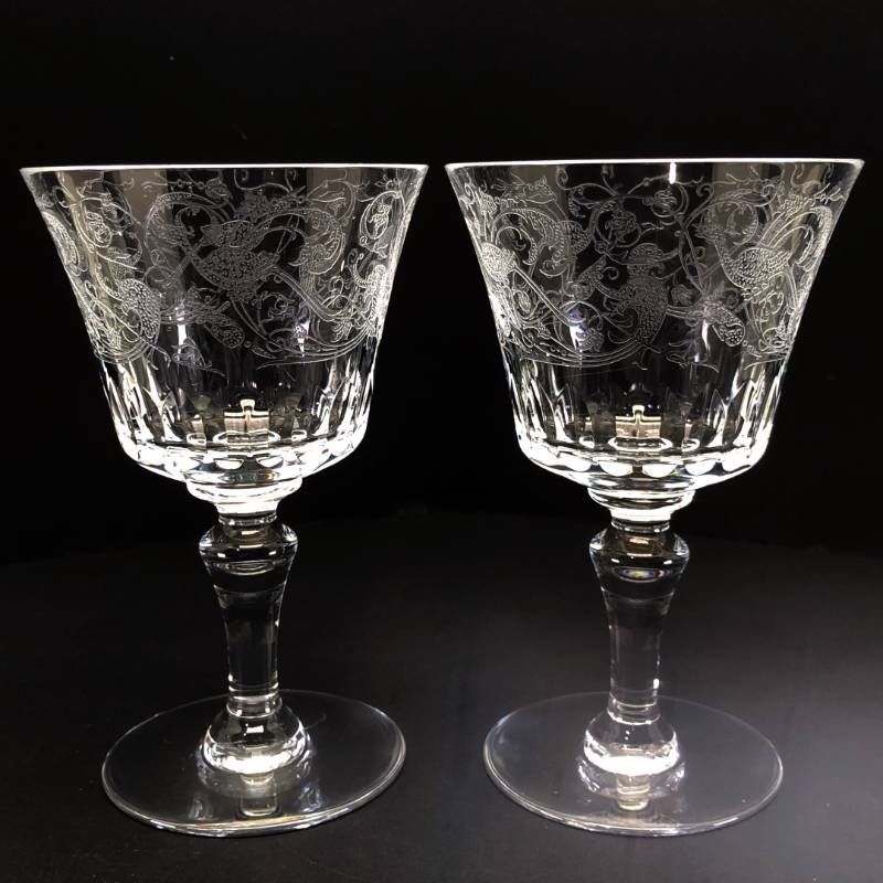 Baccarat バカラ／パルメ ペア ワイングラス／クリスタルグラス／クリア／BC663