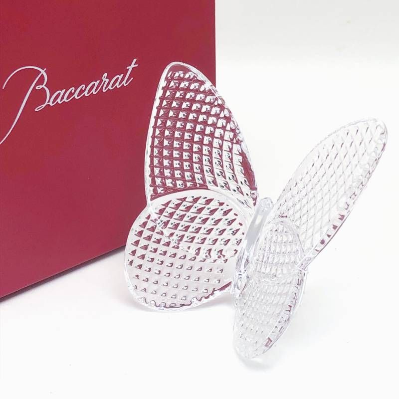美品・箱付き】Baccarat バカラ／ラッキーバタフライ クリスタル
