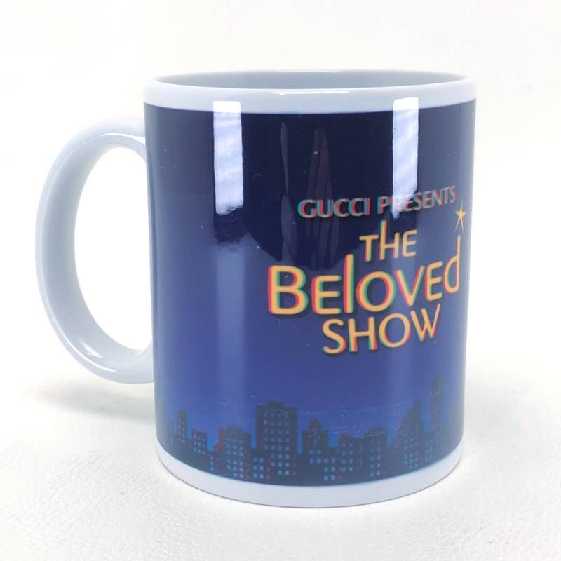 【未使用】GUCCI グッチ／マグカップ THE BELOVED SHOW／陶器／ホワイト・ブルー