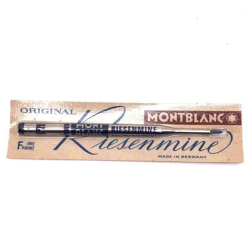 【1970年代 ヴィンテージ】MONTBLANC モンブラン／デッドストック ボールペン リーゼンマイン リフィル 替芯 黒／F／ブラック