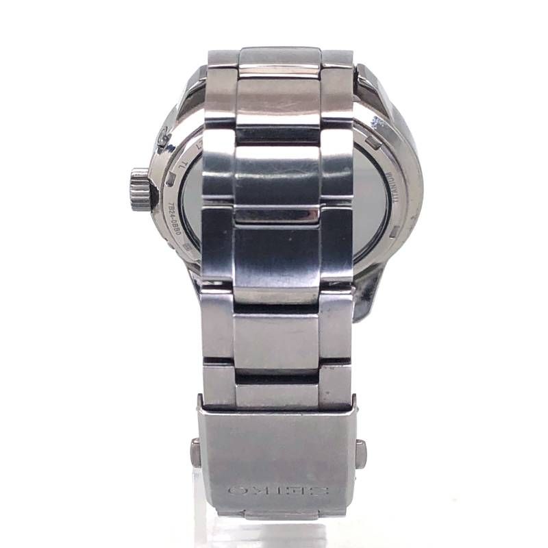 【美品】SEIKO セイコー／スピリット 7B24-0BB0／ソーラークォーツ／チタン／シルバー・ダークブルー
