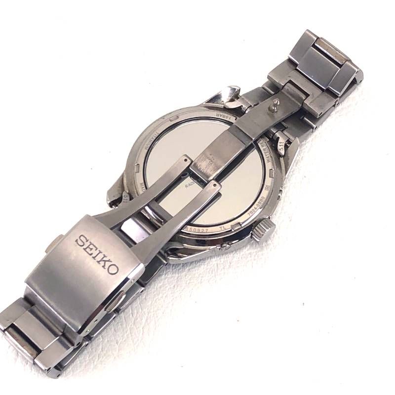 【美品】SEIKO セイコー／スピリット 7B24-0BB0／ソーラークォーツ／チタン／シルバー・ダークブルー