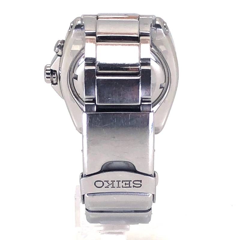 【美品】SEIKO セイコー／キネティック スキューバ200 5M62-0BL0／オートクォーツ／ステンレス／シルバー・ブラック