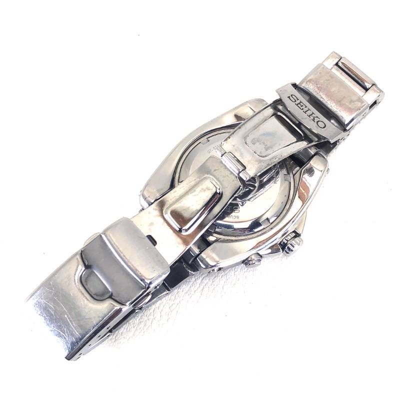 【美品】SEIKO セイコー／キネティック スキューバ200 5M62-0BL0／オートクォーツ／ステンレス／シルバー・ブラック