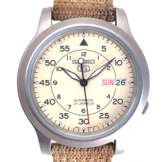 SEIKO セイコー／セイコー5 ミリタリー 7S26-02J0／自動巻／ステンレス／シルバー・ベージュ・カーキ