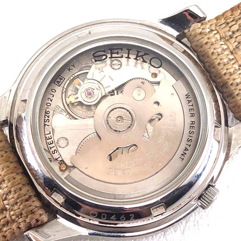 SEIKO セイコー／セイコー5 ミリタリー 7S26-02J0／自動巻／ステンレス／シルバー・ベージュ・カーキ