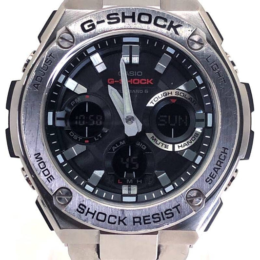 CASIO カシオ／G-SHOCK GST GST-W110D／ソーラークォーツ／ステンレス／シルバー・ブラック