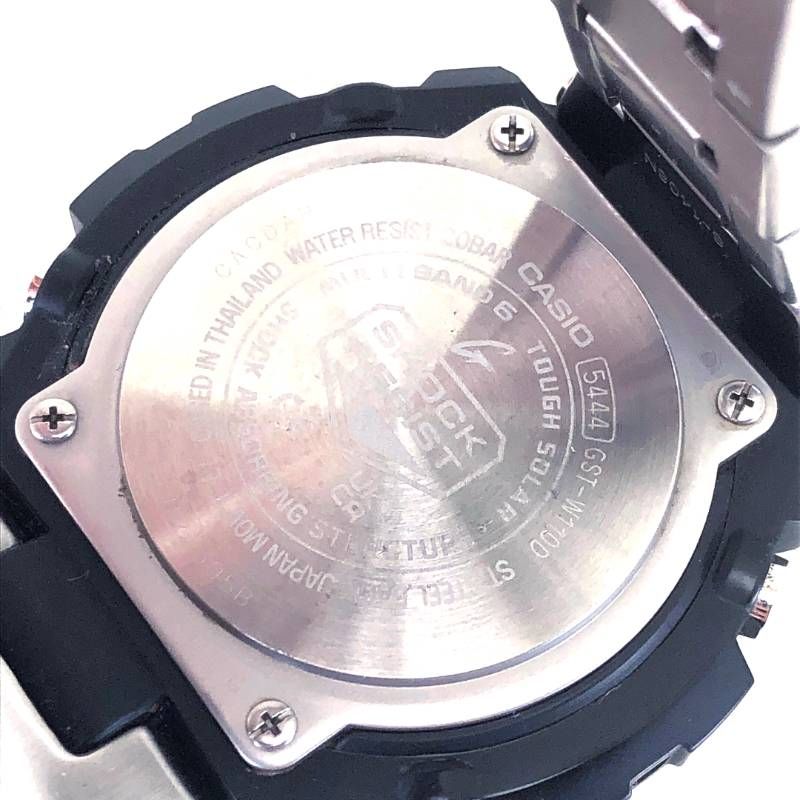 CASIO カシオ／G-SHOCK GST GST-W110D／ソーラークォーツ／ステンレス／シルバー・ブラック