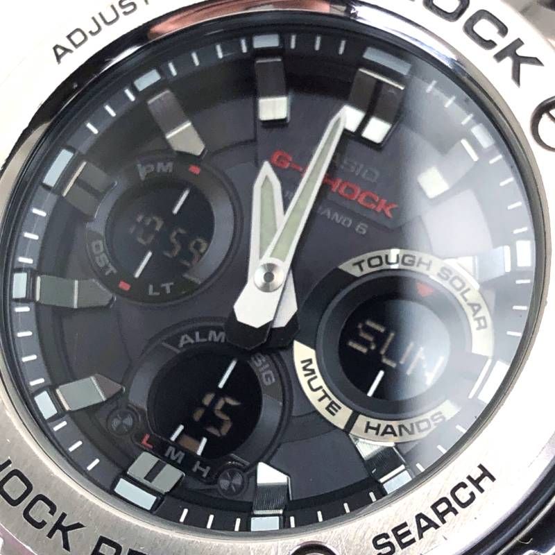 CASIO カシオ／G-SHOCK GST GST-W110D／ソーラークォーツ／ステンレス／シルバー・ブラック