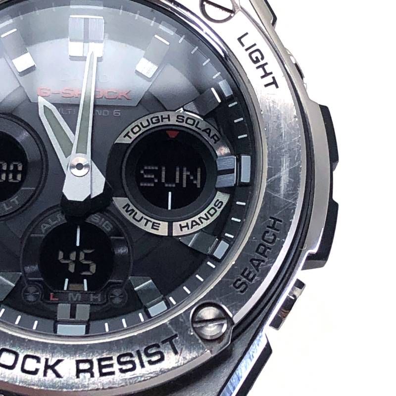CASIO カシオ／G-SHOCK GST GST-W110D／ソーラークォーツ／ステンレス／シルバー・ブラック