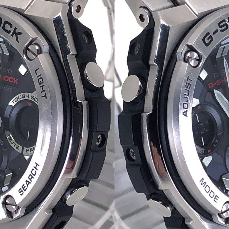 CASIO カシオ／G-SHOCK GST GST-W110D／ソーラークォーツ／ステンレス／シルバー・ブラック