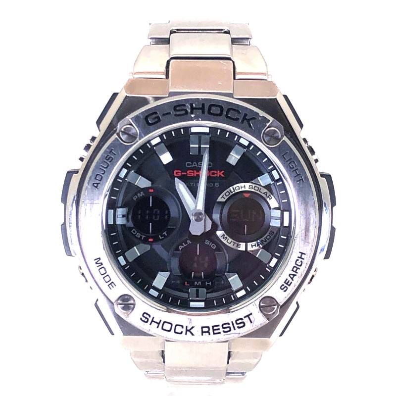 CASIO カシオ／G-SHOCK GST GST-W110D／ソーラークォーツ／ステンレス／シルバー・ブラック