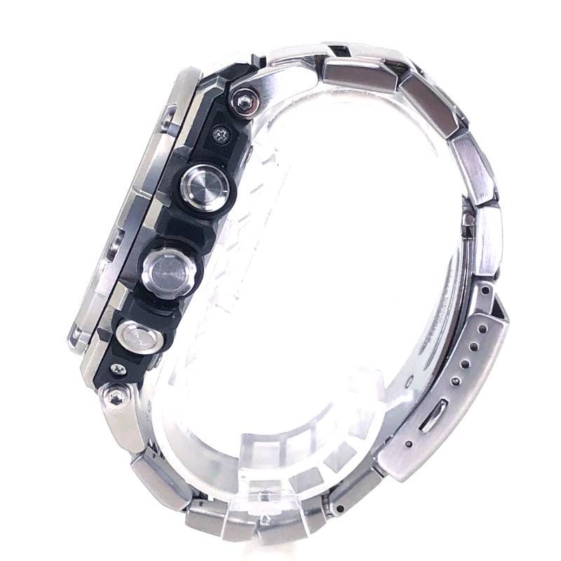 【ケース・取説付き】CASIO カシオ／G-SHOCK GST GST-B100-1AER／ソーラークォーツ／ステンレス／シルバー・ブラック