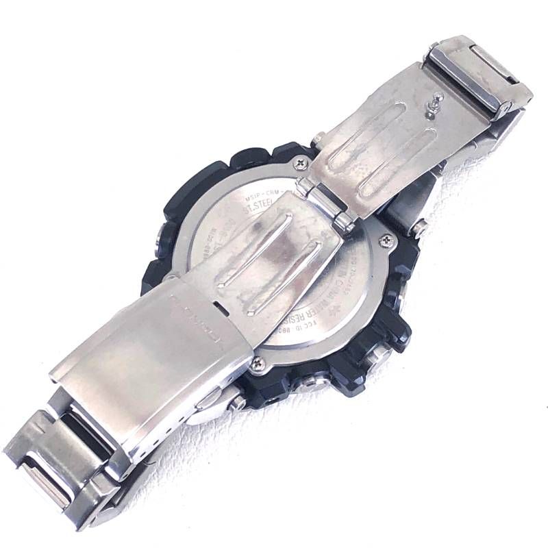 【ケース・取説付き】CASIO カシオ／G-SHOCK GST GST-B100-1AER／ソーラークォーツ／ステンレス／シルバー・ブラック