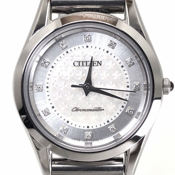 【美品】CITIZEN シチズン／ザ・シチズン 1950-T023657 レディース／シェル文字盤・12PD／クォーツ／ステンレス／シルバー