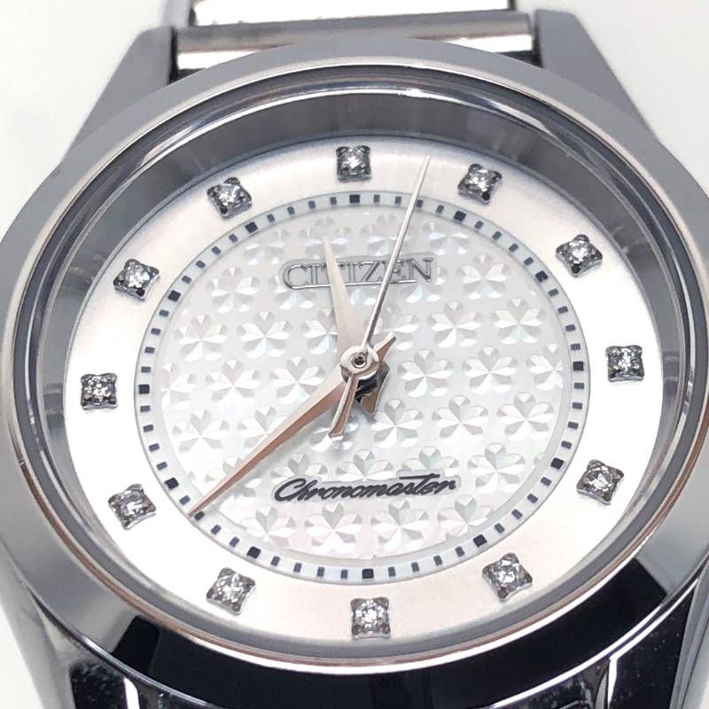 【美品】CITIZEN シチズン／ザ・シチズン 1950-T023657 レディース／シェル文字盤・12PD／クォーツ／ステンレス／シルバー