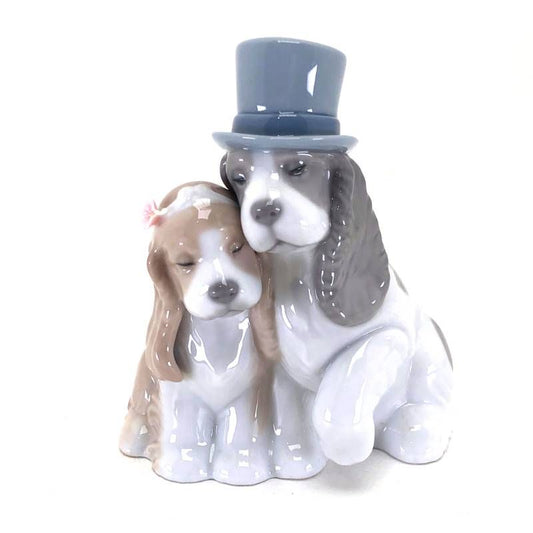 【美品】NAO ナオ／可愛いカップル／犬／1480／陶器／マルチカラー