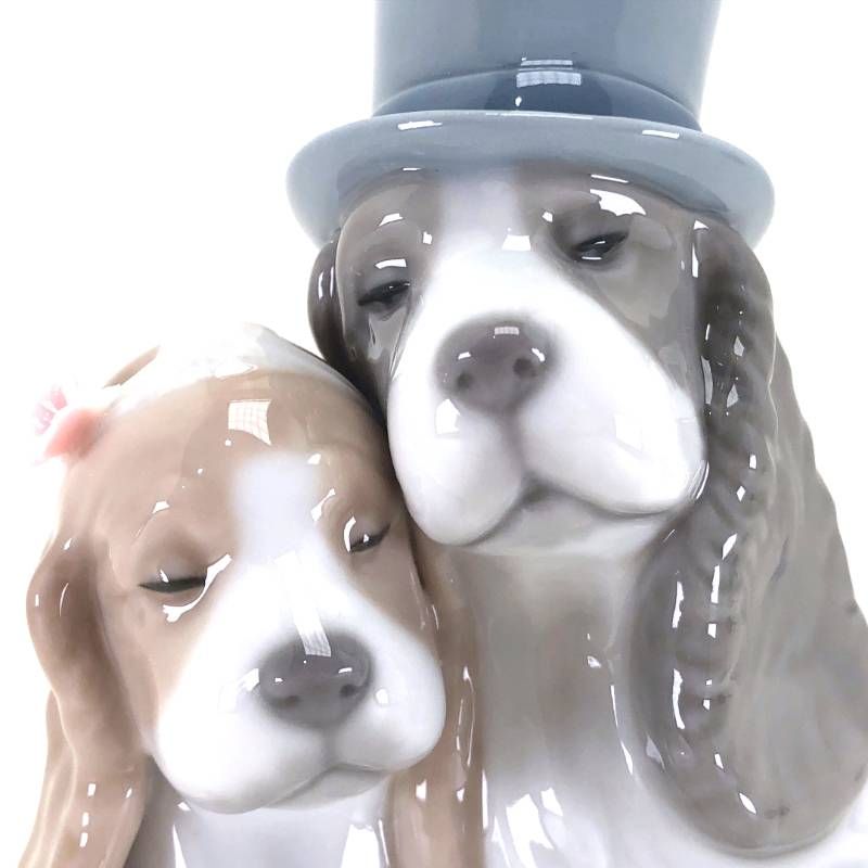 【美品】NAO ナオ／可愛いカップル／犬／1480／陶器／マルチカラー