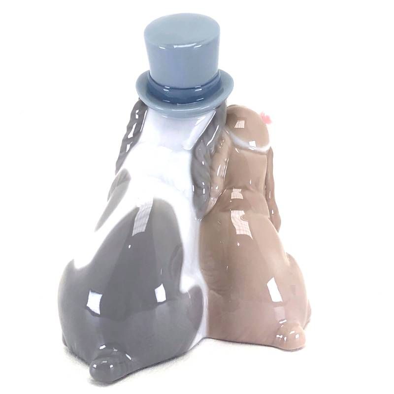 【美品】NAO ナオ／可愛いカップル／犬／1480／陶器／マルチカラー
