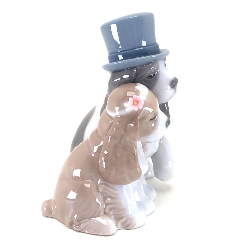【美品】NAO ナオ／可愛いカップル／犬／1480／陶器／マルチカラー