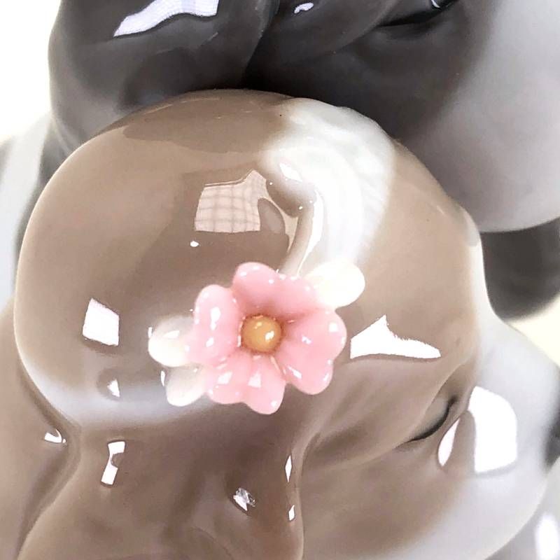 【美品】NAO ナオ／可愛いカップル／犬／1480／陶器／マルチカラー