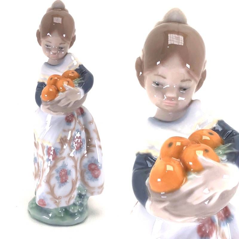 【美品・箱付き】LLADRO リヤドロ／オレンジがいっぱい／4841／陶器／マルチカラー