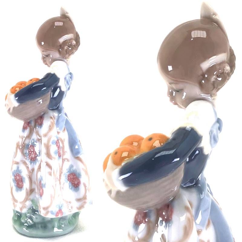 【美品・箱付き】LLADRO リヤドロ／オレンジがいっぱい／4841／陶器／マルチカラー