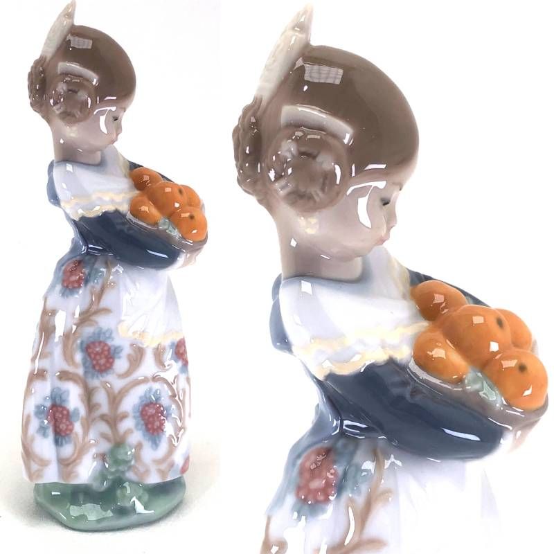 【美品・箱付き】LLADRO リヤドロ／オレンジがいっぱい／4841／陶器／マルチカラー