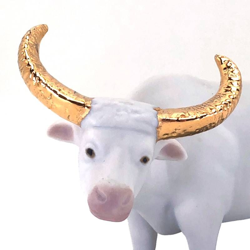 【美品・箱付き】LLADRO リヤドロ／干支コレクション The Ox -小 牛 丑／9489／陶器／マルチカラー