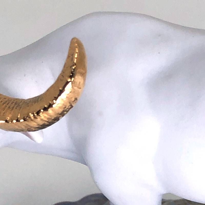 【美品・箱付き】LLADRO リヤドロ／干支コレクション The Ox -小 牛 丑／9489／陶器／マルチカラー