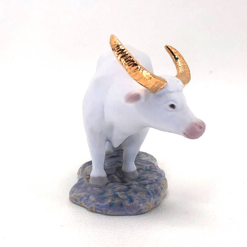【美品・箱付き】LLADRO リヤドロ／干支コレクション The Ox -小 牛 丑／9489／陶器／マルチカラー