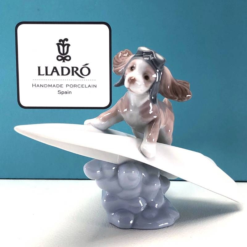 【美品・箱付き】LLADRO リヤドロ／可愛いパイロット／6665／陶器／マルチカラー