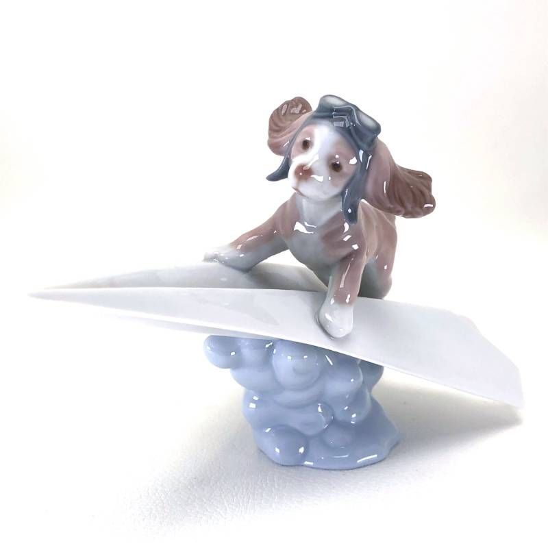 【美品・箱付き】LLADRO リヤドロ／可愛いパイロット／6665／陶器／マルチカラー