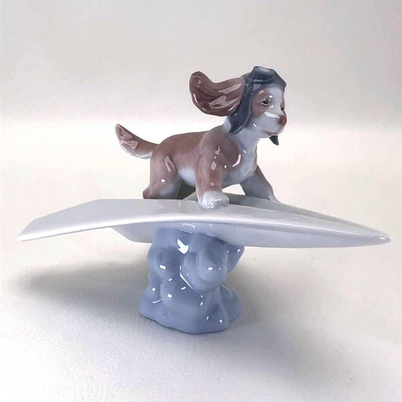 【美品・箱付き】LLADRO リヤドロ／可愛いパイロット／6665／陶器／マルチカラー