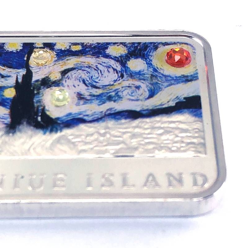 【希少・美品・ケース付き】2007年／ニウエ島 世界画家2 ゴッホ Vincent van Gogh 1ドル銀貨 記念銀貨／Ag925／シルバー・マルチカラー