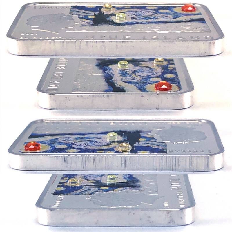 【希少・美品・ケース付き】2007年／ニウエ島 世界画家2 ゴッホ Vincent van Gogh 1ドル銀貨 記念銀貨／Ag925／シルバー・マルチカラー
