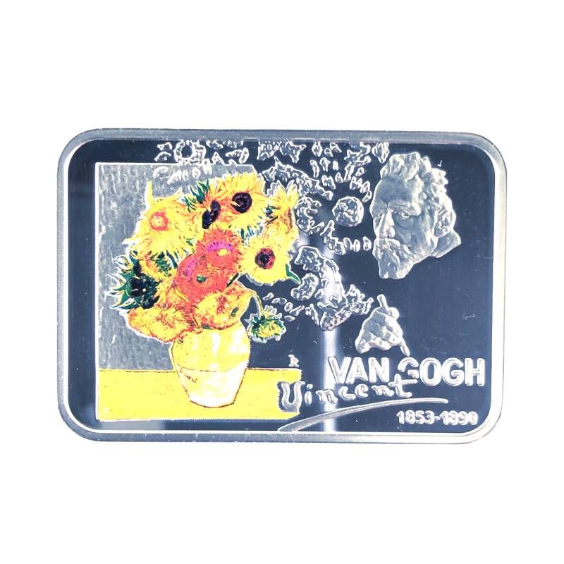 【希少・美品・ケース付き】2007年／ニウエ島 世界画家2 ゴッホ Vincent van Gogh 1ドル銀貨 記念銀貨／Ag925／シルバー・マルチカラー