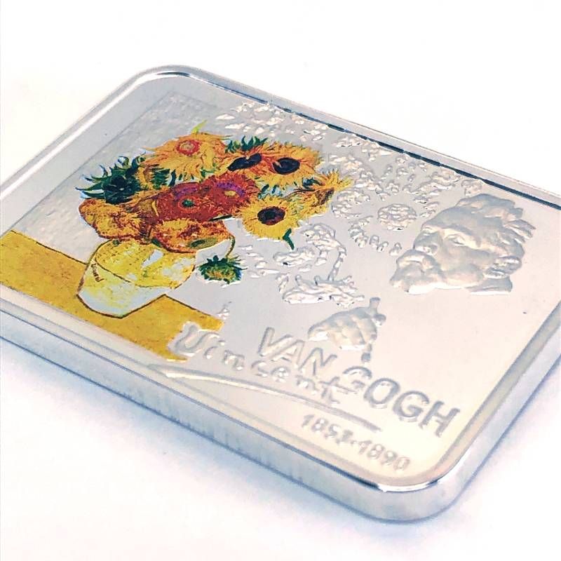【希少・美品・ケース付き】2007年／ニウエ島 世界画家2 ゴッホ Vincent van Gogh 1ドル銀貨 記念銀貨／Ag925／シルバー・マルチカラー