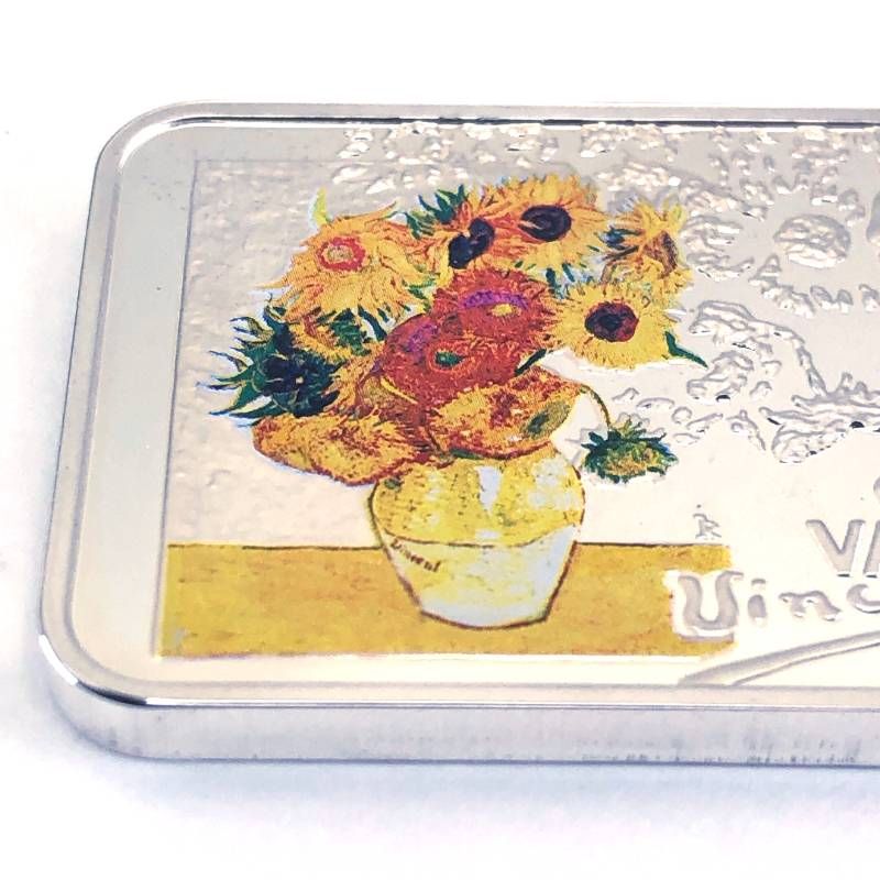 【希少・美品・ケース付き】2007年／ニウエ島 世界画家2 ゴッホ Vincent van Gogh 1ドル銀貨 記念銀貨／Ag925／シルバー・マルチカラー