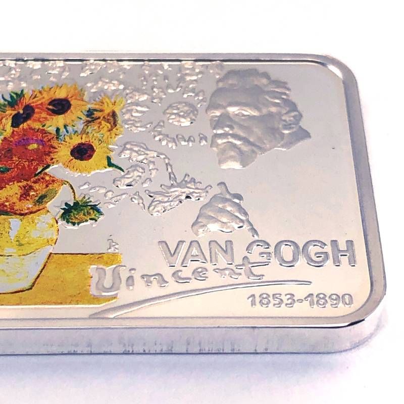 【希少・美品・ケース付き】2007年／ニウエ島 世界画家2 ゴッホ Vincent van Gogh 1ドル銀貨 記念銀貨／Ag925／シルバー・マルチカラー