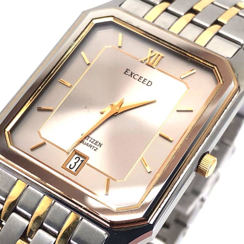 【電池交換済み】CITIZEN シチズン／エクシード 5777-F70264／クォーツ／ステンレス／シルバー・ゴールド