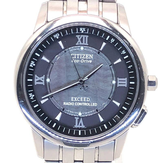 【電池交換済み】CITIZEN シチズン／エクシード H435-T008526／ソーラークォーツ／チタン／シルバー・ブラック