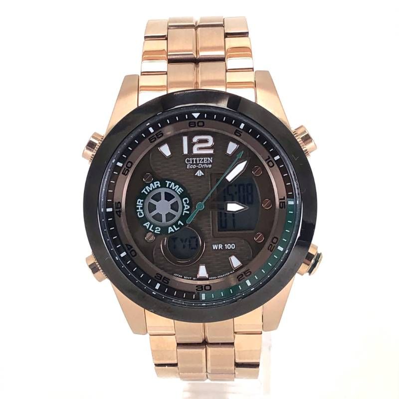 【美品・電池交換済み】CITIZEN シチズン／プロマスター エコドライブ U200-S055024／ソーラークォーツ／ステンレス・チタン／ゴールド・ブラック