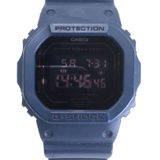 【美品】CASIO カシオ／G-SHOCK DW-5600BBM-2JF／クォーツ／樹脂／ネイビー・ブラック
